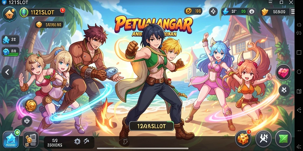Tampilan gameplay seru dan karakter anime yang menarik di 1121SLOT.