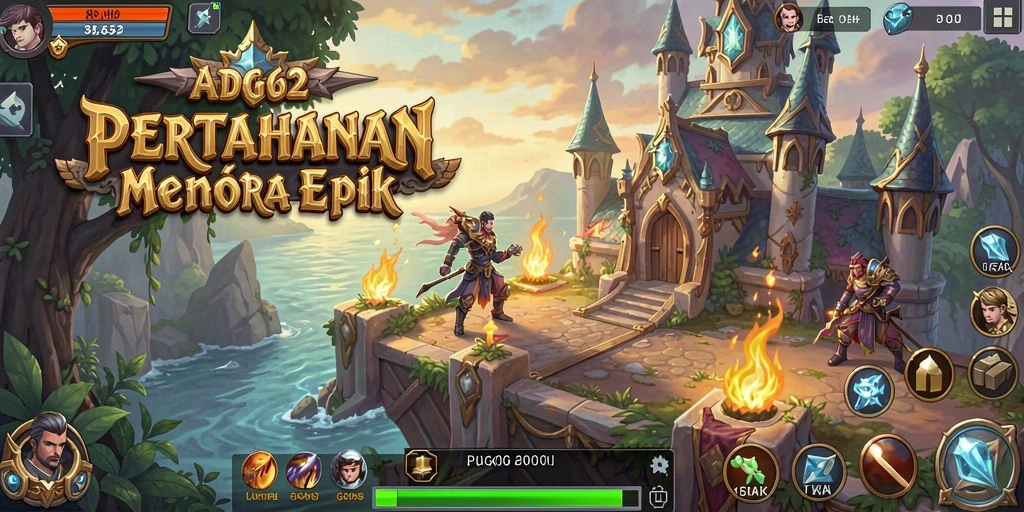 Gameplay menegangkan dalam ADG62 dengan aksi Tower Defense yang seru.