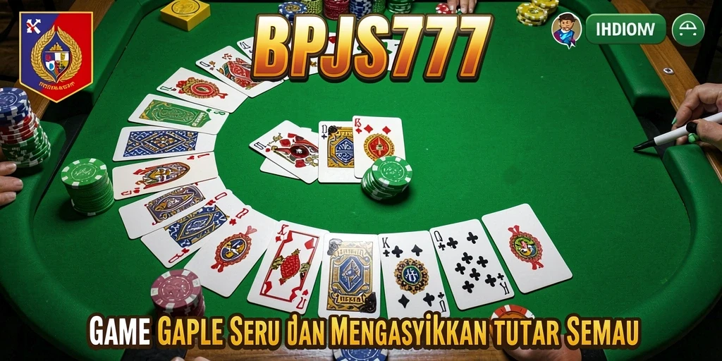 Screenshot gameplay Gaple yang seru dan interaktif di BPJS777.