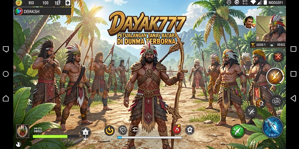 Screenshot gameplay DAYAK777 yang menampilkan eksplorasi dunia terbuka.
