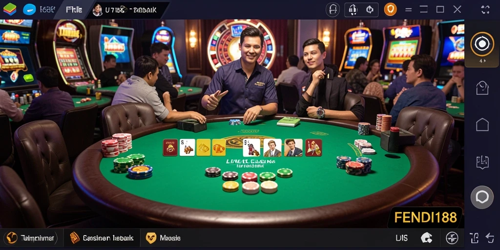 Tampilan menarik dari gameplay FENDI188 di Live Casino.