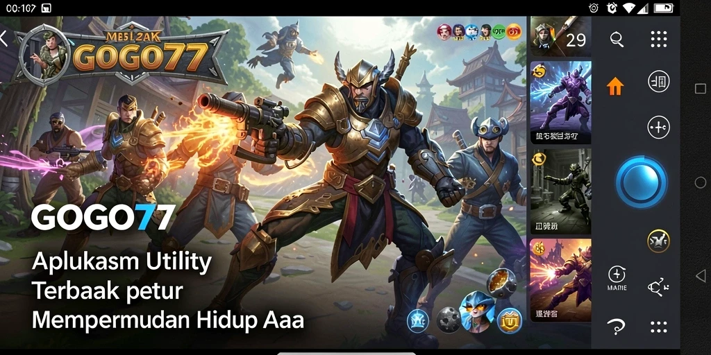 Screenshot GOGO77 menunjukkan antarmuka pengguna yang bersih dan intuitif.