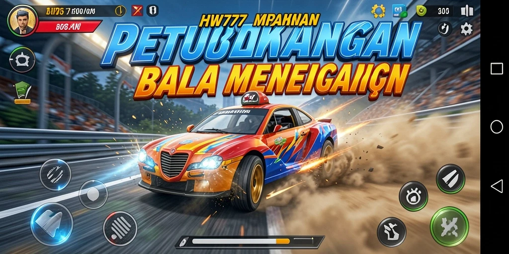 Tampilan gameplay Racing yang seru dan dinamis dalam HW777.