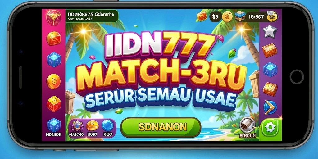Tangkapan layar gameplay IDN777 dengan tantangan Match-3 yang menarik.