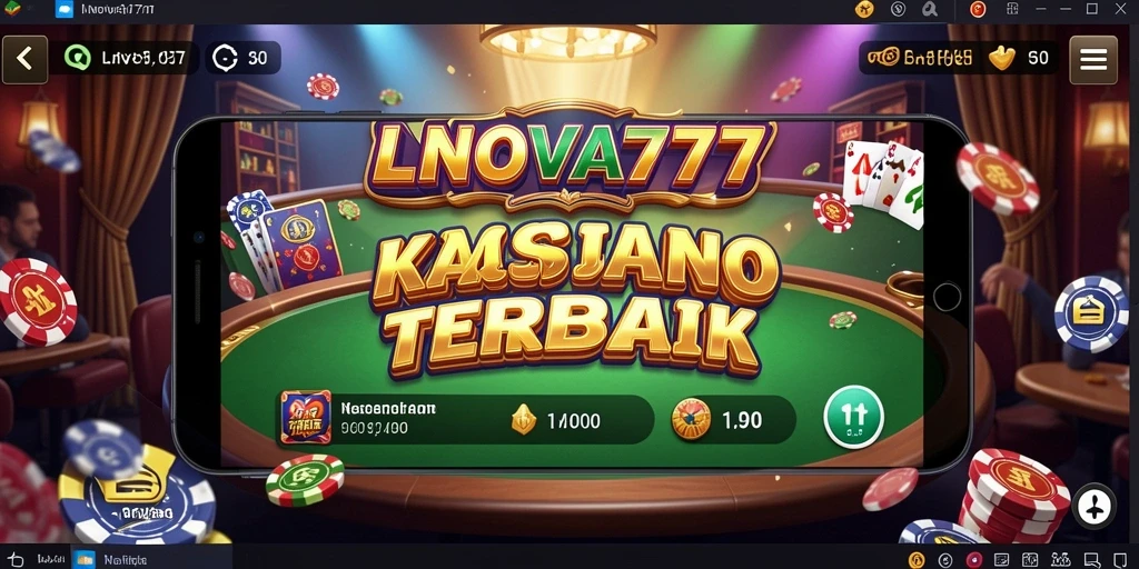 Screenshot bermain di LNOVA777 dengan berbagai permainan kasino.