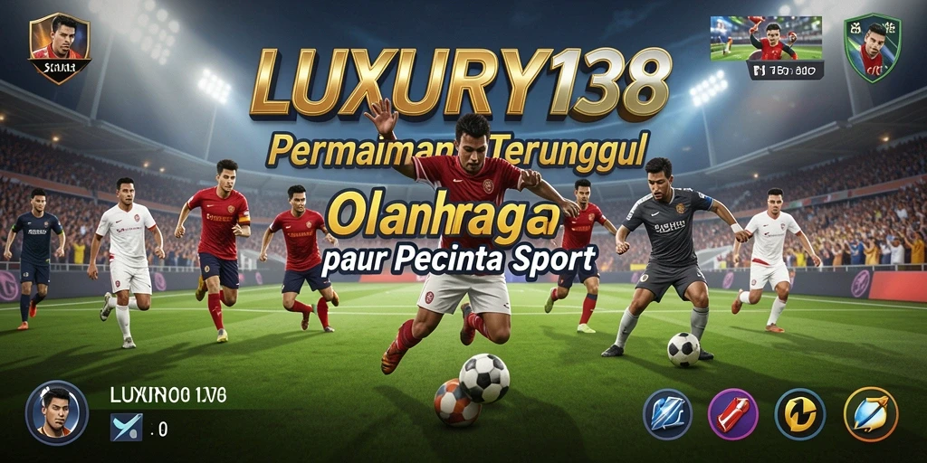 Screenshot gameplay LUXURY138 menampilkan aksi seru di lapangan olahraga.