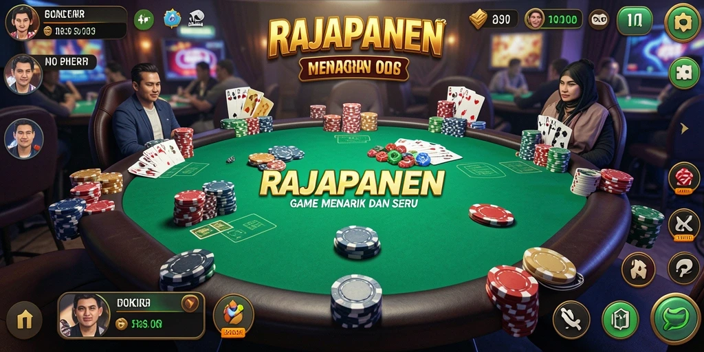 Gameplay menarik dari RAJAPANEN yang menampilkan momen seru permainan Poker.