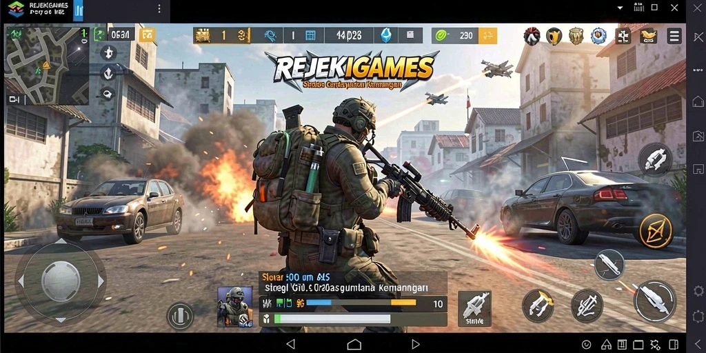 Tampilan gameplay menarik dari REJEKIGAMES yang penuh strategi.