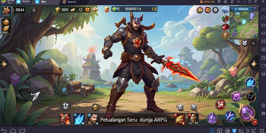 Screenshot gameplay RR44 yang menampilkan pertarungan seru dan karakter unik.