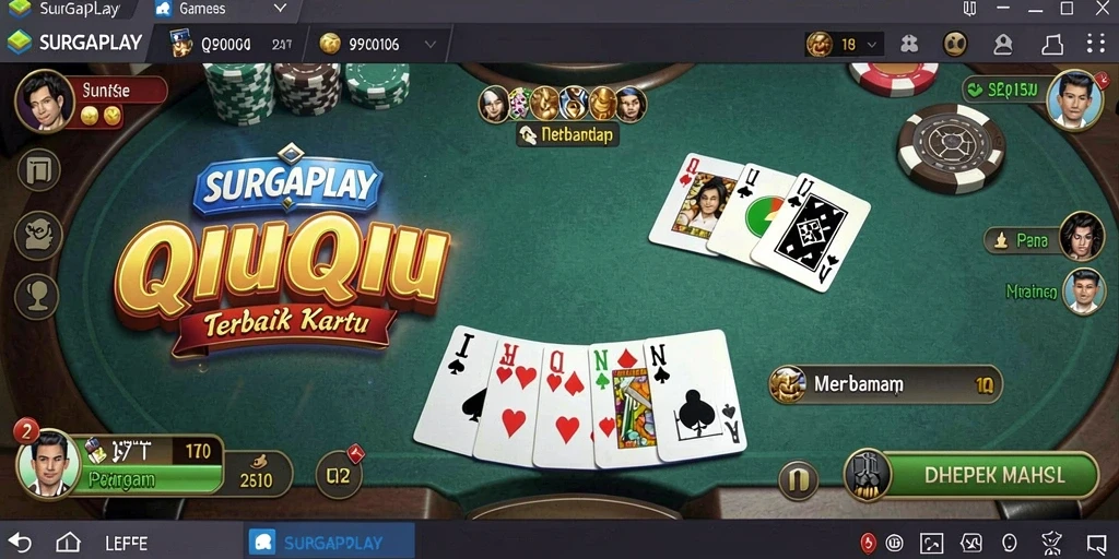 Gameplay seru SURGAPLAY dengan pemain bersaing di QiuQiu.