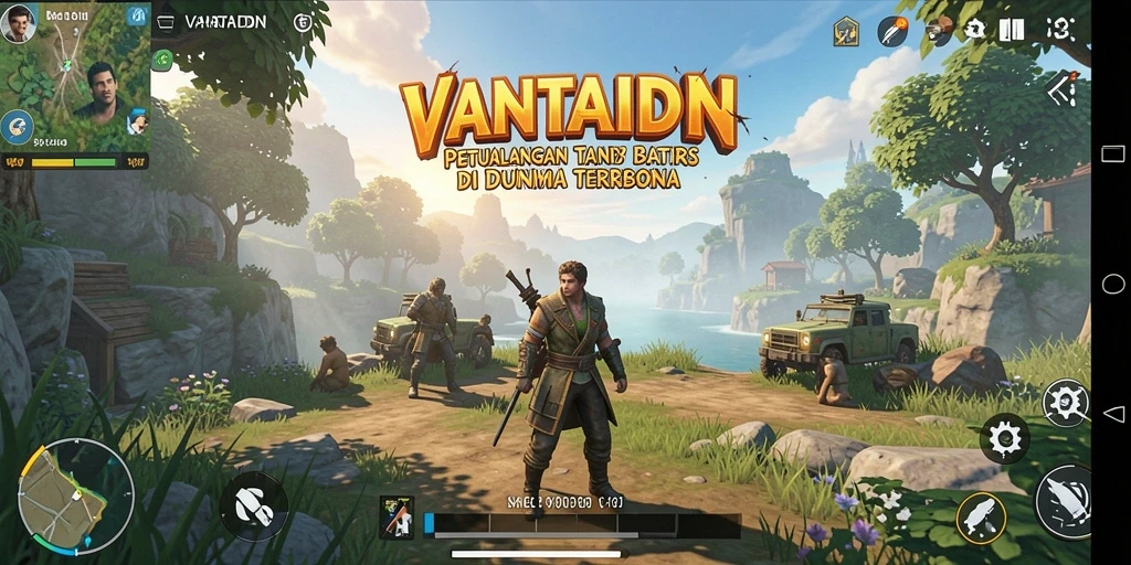 Screenshot gameplay VANTAIDN menampilkan kebebasan eksplorasi yang luas.
